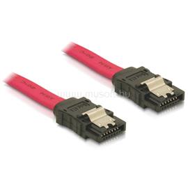 DELOCK Kábel - 84302 (SATA II, egyenes/egyenes csatlakozó (fémlappal), Max.: 3Gbps, piros, 50cm) DL84302 small