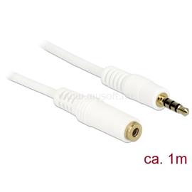 DELOCK Kábel - 84480 (3,5 mm Jack Hosszabbító kábel, apa/anya, iPhone 4 pin, fehér, 1m) DL84480 small