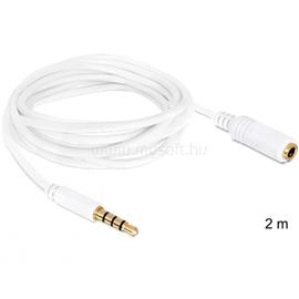 DELOCK Kábel - 84482 (3,5 mm Jack Hosszabbító kábel, apa/anya, iPhone 4 pin, fehér, 2m) DL84482 small