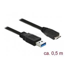 DELOCK Kábel - 85071 (USB3.0 A - USB3.0 Micro-B kábel, apa/apa, fekete, 0,5m) DL85071 small