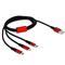 DELOCK Kábel - 85892 (USB2.0 - microUSB, Lightning, USB Type-C töltő kábel készlet, fekete, 1m) DL85892 small