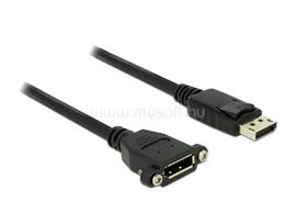 DELOCK Kábel, Displayport 1.2 dugó > Displayport hüvely, panelrögzítés, 4K 60 Hz 1 m DL85114 small
