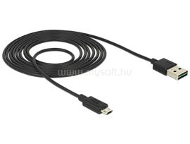 DELOCK Kábel, EASY-USB 2.0-s A csatlakozó > EASY-USB 2.0-s Micro-B csatlakozó 2 m, fekete DL83850 small