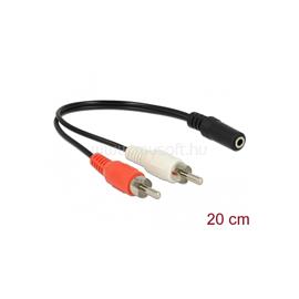 DELOCK kábel Audio 2x RCA male > 1x 3.5mm 3 pin Stereo jack 20cm DL85806 small