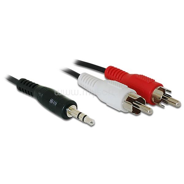 DELOCK kábel Audio 3.5mm stereo jack male to 2x RCA male, 1.5m