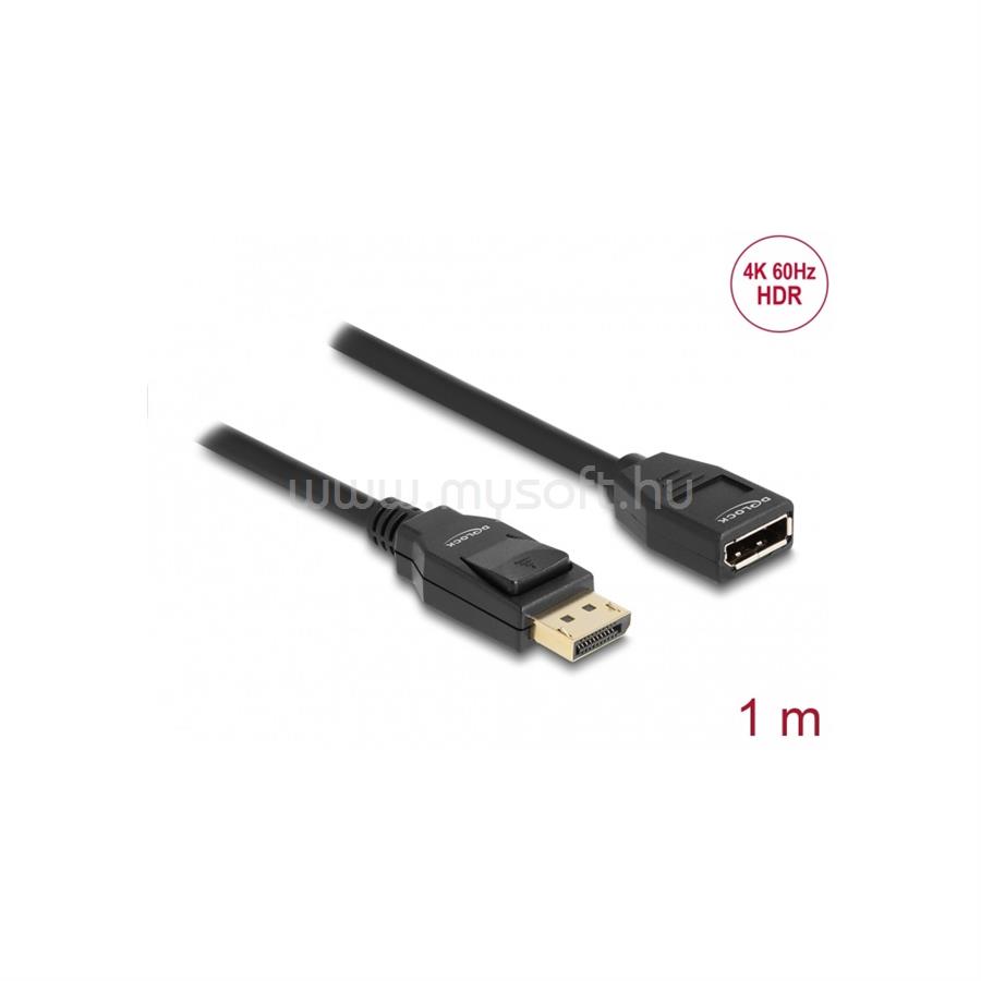 DELOCK kábel Displayport 1.2 hosszabbító 4K 60Hz 1m