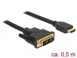 DELOCK Kábel DVI 18+1 csatlakozódugóval > HDMI-A csatlakozódugóval, 0,5 m, fekete DL85581 small