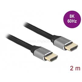 DELOCK kábel HDMI male/male összekötő 8K 60Hz 48 Gbps Certified, 2m, szürke DL83996 small