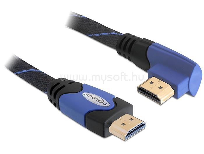DELOCK kábel High Speed HDMI Ethernettel   HDMI A apa> HDMI A apa angled 5 m
