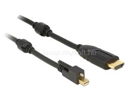 DELOCK Kábel mini Displayport 1.2-dugós csatlakozó csavarral > HDMI-csatlakozódugó 4K aktív fekete5m DL83732 small