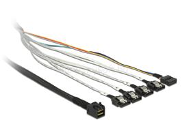 DELOCK kábel mini SAS HD SFF-8643 > 4 x SATA 7 tűs + Sideband 0,5 m fém DL83315 small