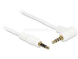 DELOCK kábel sztereó jack 3,5 mm 4 tűs apa > apa szögletes 0,5 m fehér DL84736 small