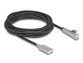 DELOCK Kábel USB 2.0 A-típusú apa - USB Type-C apa hajlított, LED fénnyel és gyors töltő funkcióval 60 W 3 m DL80768 small