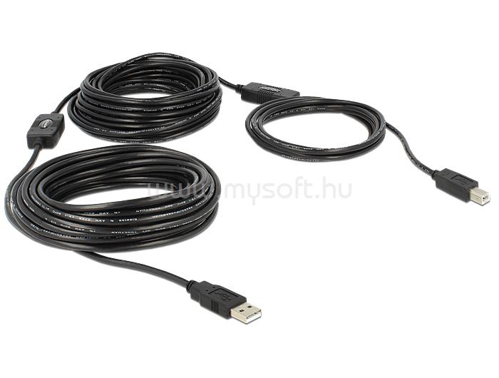 DELOCK Kábel USB 2.0 A típusú dugó > USB 2.0 B típusú dugó 20 m