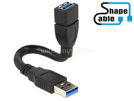 DELOCK kábel USB 3.0 A apa > USB 3.0 A anya ShapeCable 0,15 m DL83713 small