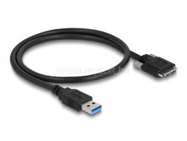 DELOCK Kábel USB 3.0 A-Típusú dugó - Micro-B Típusú dugó csavarokkal ellátott 0,5 m DL87798 small