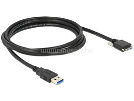 DELOCK Kábel USB 3.0 A típusú dugó > USB 3.0 Micro-B típusú dugó csavarokkal ellátott 2 m DL83598 small