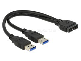 DELOCK kábel USB 3.0 tűs fejléc apa > 2 x USB 3.0 Type-A apa 25 cm DL83910 small