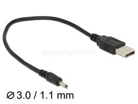 DELOCK kábel USB Type-A dugó tápegység > DC 3,0 x 1,1 mm-es apa 27 cm DL83793 small