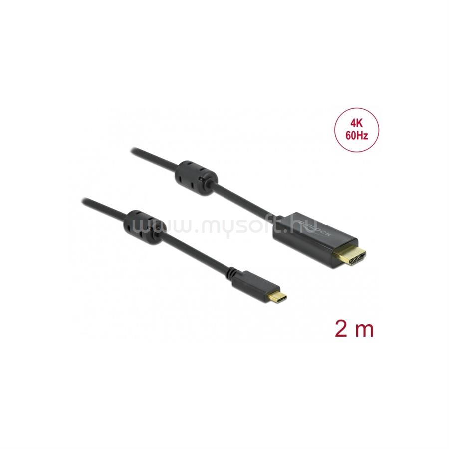 DELOCK kábel USB Type-C aktív > HDMI (DP Alt Mode) 4K 60Hz 2m