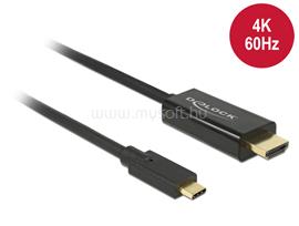 DELOCK Kábel USB Type-C csatlakozódugó > HDMI csatlakozódugó (DP váltakozó) 4K 60 Hz,3 m,fekete DL85292 small