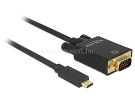 DELOCK Kábel USB Type-C csatlakozódugó > VGA csatlakozódugó (DP váltakozó) Full HD 1080p,2 m,fekete DL85262 small
