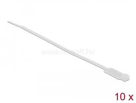 DELOCK Kábelkötöző címkével Hx 270 x Sz 4,8 mm, 10 darab fehér DL18957 small