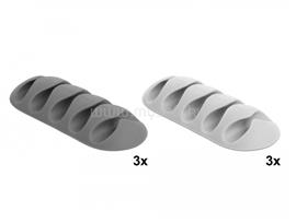 DELOCK Kábeltartó 5 kábelrendezovel 6 darabos készlet DL18298 small