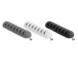 DELOCK Kábeltartó 7 kábelrendezovel 6 darabos készlet DL18301 small