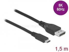 DELOCK Kétirányú USB Type-C  - DisplayPort kábel (DP Alt Mode) 8K 60 Hz 1,5 m DP 8K ellenőrzött DL86040 small
