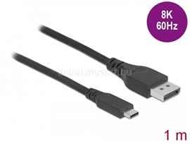 DELOCK Kétirányú USB Type-C  - DisplayPort kábel (DP Alt Mode) 8K 60 Hz 1 m DP 8K ellenőrzött DL86038 small