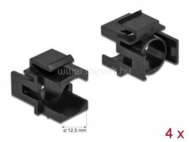 DELOCK Keystone fekete borító 12,5 mm-es lyukkal, 4 db. DL86738 small