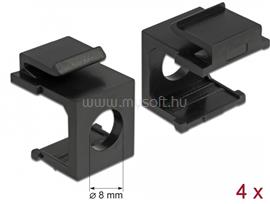 DELOCK Keystone fekete borító 8 mm-es lyukkal, 4 db. DL86403 small