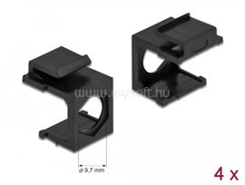 DELOCK Keystone fekete borító 9,7 mm-es lyukkal, 4 db. DL86739 small