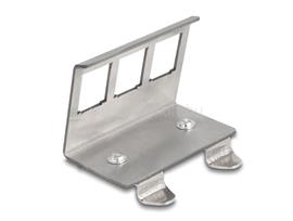 DELOCK Keystone fém rögzítőelem 3 porton DIN-sínhez DL88139 small