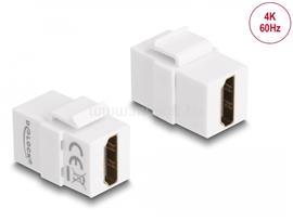 DELOCK Keystone modul, HDMI-csatlakozóhüvely > HDMI-csatlakozóhüvely (fehér) DL87876 small