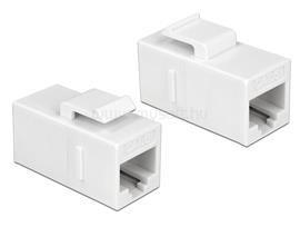 DELOCK Keystone modul, RJ45-aljzat > RJ45-aljzat, Cat.6 UTP (fehér) DL86379 small