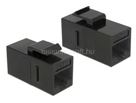 DELOCK Keystone modul, RJ45-aljzat > RJ45-aljzat, Cat.6 UTP (fekete) DL86381 small