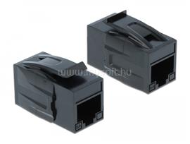 DELOCK Keystone modul, RJ45-aljzat > RJ45-aljzat, Cat.6A UTP, fekete DL86298 small