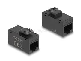 DELOCK Keystone modul, RJ45-aljzat - RJ45-aljzat, Cat.6A UTP fekete DL90638 small