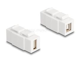 DELOCK Keystone modul A-típusú USB 2.0 anya B-típusú USB 2.0 anya, mindkét oldalával beépíthető (fehér) DL87951 small