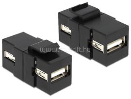 DELOCK Keystone modul USB 2.0 A foglalat > USB 2.0 A foglalat, fekete DL86367 small