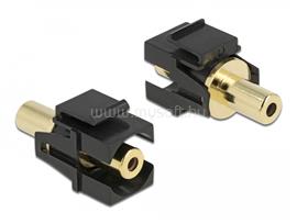 DELOCK Keystone Module sztereo jack anya 3,5 mm 3 tűs - sztereo jack anya 3,5 mm 3 tűs aranyozott DL86858 small
