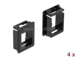 DELOCK Keystone modultartó tokokhoz (4 db) fekete DL86761 small
