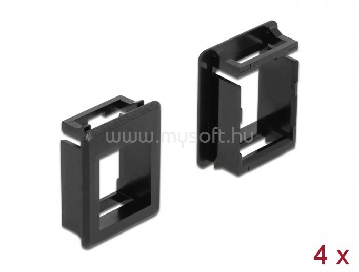 DELOCK Keystone modultartó tokokhoz (4 db) fekete