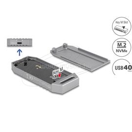 DELOCK Külső Ház M.2 NVMe SSD USB4 40 Gbps, tool free DL42033 small