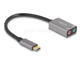 DELOCK Külső USB Type-C  csatlakozójú hangkártya 2 x 3,5 mm sztereo jack Plug & Play audio adapterrel DL67071 small