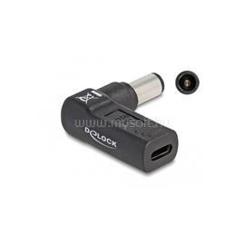 DELOCK Laptop töltőkábel adapter USB Type-C anya - Dell 7,4 x 5,0 mm apa 90 fokban hajlított DL60008 small