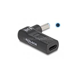 DELOCK Laptop töltőkábel adapter USB Type-C anya - HP 4,5 x 3,0 mm apa 90 fokban hajlított DL60004 small