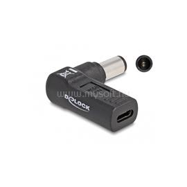 DELOCK Laptop töltőkábel adapter USB Type-C anya - HP 7,4 x 5,0 mm apa 90 fokban hajlított DL60005 small